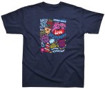 CHILD BEATLES SONG TITLES NAVY TEE