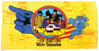 YELLOW SUBMARINE YELLOW BEACH TOWEL - Click Image to Close