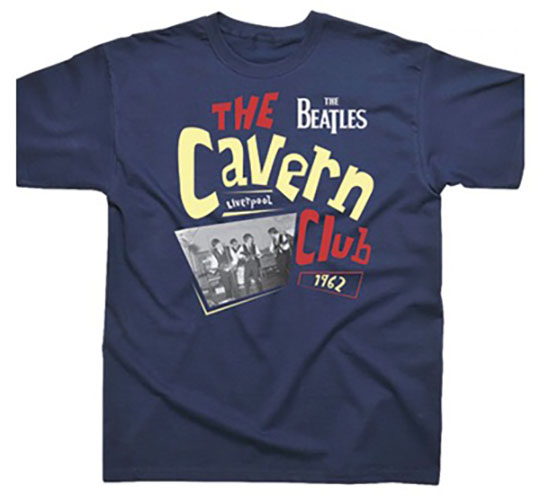 BEATLES CAVERN CLUB NAVY T-SHIRT - Click Image to Close