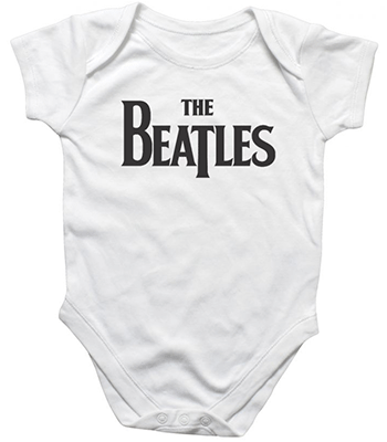 BEATLES LOGO WHITE ONESIE - Click Image to Close