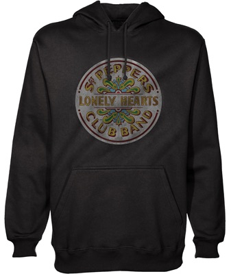 BLACK SGT. PEPPER DRUM LOGO HOODIE - Click Image to Close