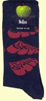 BLACK RUBBER SOUL MENS SOCKS - Click Image to Close