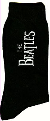 THE BEATLES VERTICAL LOGO WOMEN'S SOCKS - Click Image to Close