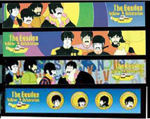SET OF 3 YELLOW SUBMARINE BOOKMARKS - Click Image to Close