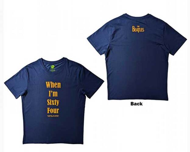 The Beatles T-Shirt Officiel When I'm Sixty Four - Logo Band Homme Rouge