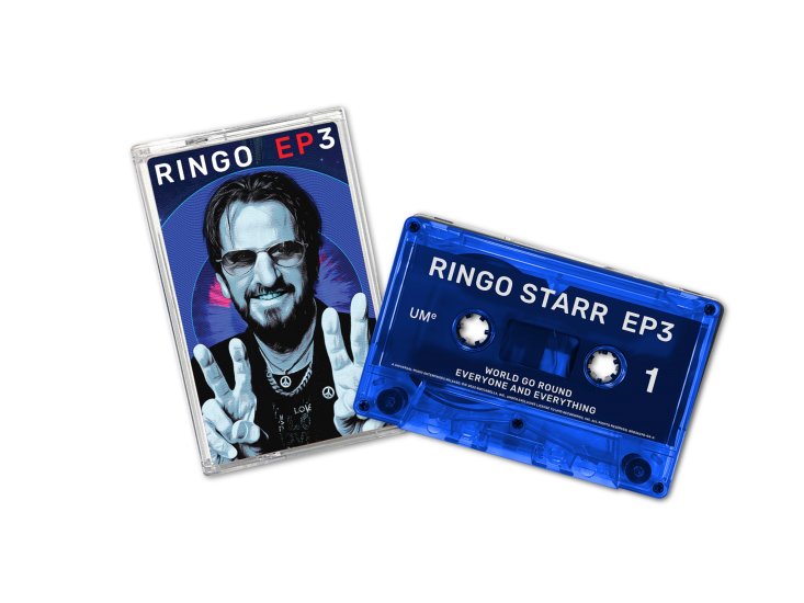 RINGO STARR TRANSLUCENT BLUE CASSETTE - EP3 - Click Image to Close
