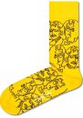 MEN'S OUTLINED FACES YELLOW "HAPPY SOCKS"