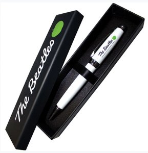 THE BEATLES & APPLE WHITE BOXED GIFT PEN