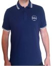 BEATLES NAVY UNISEX POLO WITH DRUM LOGO