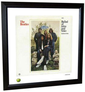 BEATLES BALLAD OF JOHN & YOKO LITHOGRAPH - FRAMED