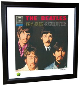 BEATLES HEY JUDE (VERSION 2) LITHOGRAPH - FRAMED