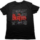 BEATLES SONG TITLES & LOGOS BLACK TEE