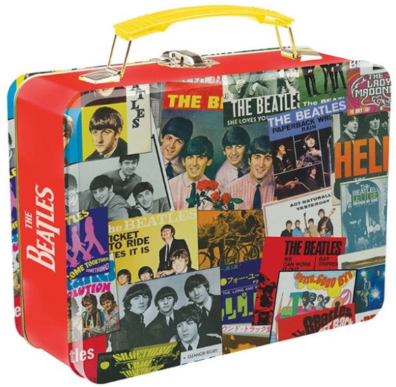 BEATLES SINGLES COLLECTION LARGE TIN TOTE - Click Image to Close