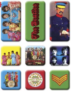 BEATLES SGT. PEPPER 9 PIECE MINI MAGNET SET