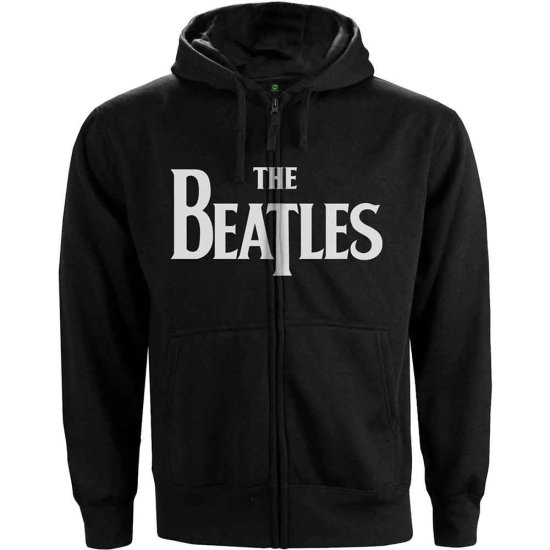 BLACK LOGO ZIPPER HOODIE - Click Image to Close