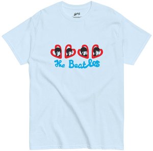 BEATLES LOVE LOGO ECO FRIENDLY LT. BLUE TEE