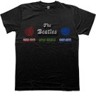 BEATLES RED & BLUE APPLE YEARS BLACK TEE