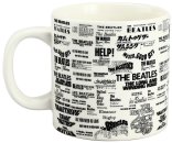 BEATLES SINGLES COLLECTION B/W 20 OZ CERAMIC MUG