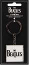 THE BEATLES WHITE DROP T LOGO METAL KEYRING