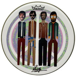 RINGO DRUMHEAD ART - SIGNED BY RINGO: