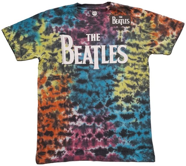 BEATLES LOGO DIP-DYED GREY T-SHIRT - Click Image to Close