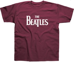 THE BEATLES LOGO MAROON T