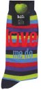 LOVE ME DO STRIPED MEN'S SOCKS