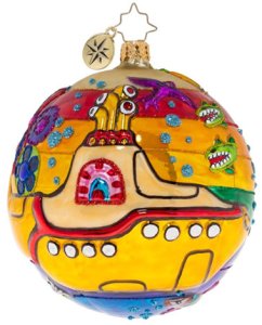LAND OF SUBMARINES ROUND GLASS ORNAMENT - Last Two