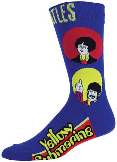 YELLOW SUB WINDOW FACES CREW SOCKS - Click Image to Close