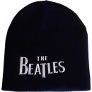 BEATLES METALLIC LOGO BLACK BEANIE - Last Two