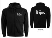 BEATLES LOGO ON BACK BLACK ZIPPER HOODIE