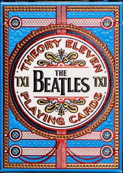 BEATLES PREMIUM PLAYING CARDS - BLUE - Click Image to Close