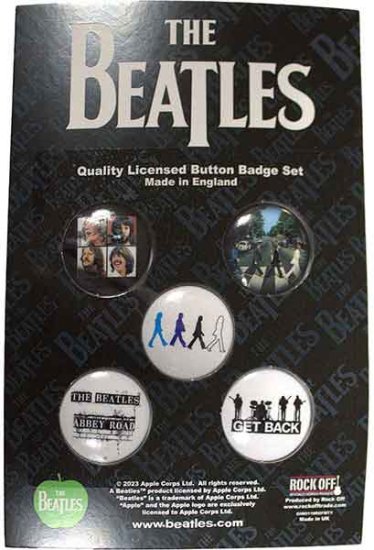 SET OF 5 LATER BEATLES (1969-1970) PINS - Click Image to Close