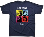 BEATLES LET IT BE IN COLOR NAVY T-SHIRT