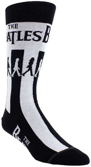 ABBEY ROAD CROSSING CREW BLACK SOCKS - Click Image to Close