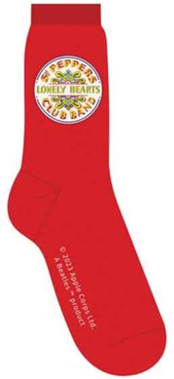 MEN'S SGT PEPPER RED SOCKS - Click Image to Close