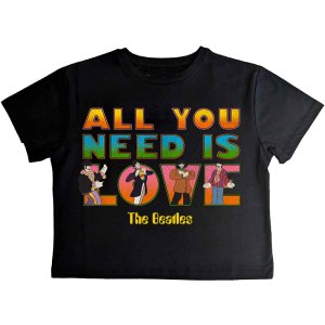 LADIES ALL YOU NEED IS LOVE CROP TEE -XXLARGE