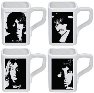 BEATLES WHITE ALBUM SQUARE MUG SET OF 4 - Last Set