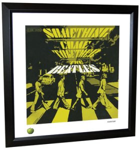 BEATLES SOMETHING LITHOGRAPH - FRAMED