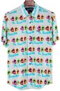 BEATLES HEARTS RELAXED FIT S/S BUTTON DOWN SHIRT