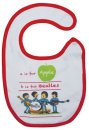 A IS FOR APPLE RED TRIM BIB