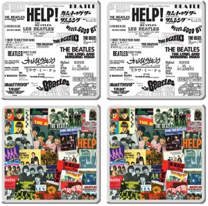 BEATLES SINGLES COLLECTION COASTERS SET OF 4 - Last One