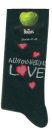 ALL YOU NEED IS LOVE BLACK SOCKS- WOMEN'S