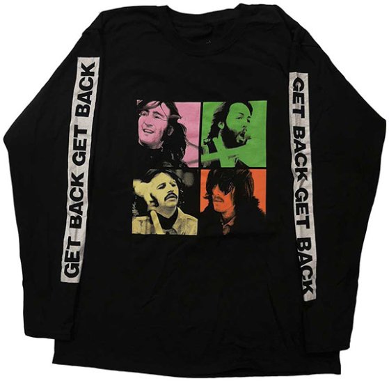 GET BACK ROOFTOP SHOTS BLACK L/S TEE - Click Image to Close