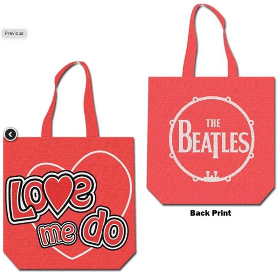 RED LOVE ME DO TOTE - Click Image to Close