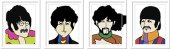 YELLOW SUBMARINE "WHITE FRAMES" - SET OF 4