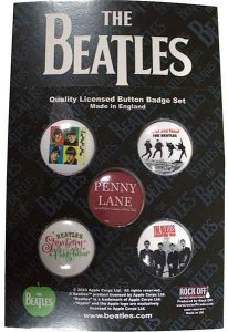 SET OF 5 VARIOUS BEATLES LIVERPOOL PINS