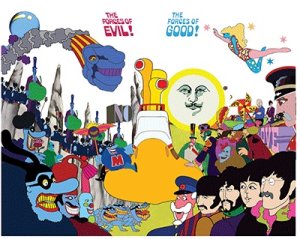 YELLOW SUBMARINE "GOOD VS. EVIL" PRINTED PLEXIART