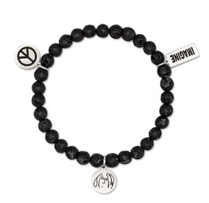 JOHN LENNON IMAGINE PEACE BEADED CHARM BRACELET - SM