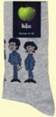 CARTOON STANDING SOCKS- WOMEN'S GRAY